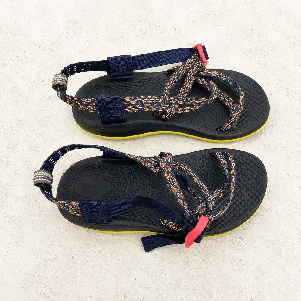 Chaco Kids Sport Sandals Size 12 Navy Multicolor Strappy Outdoor Hiking Shoes